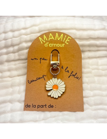 Porte-clé Mamie d’amour – Cadeau fête des grands-mères avec carte kraft