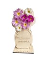Carte support bouquet fleurs Mamie personnalisée – Cadeau enfant fête des grands-mères