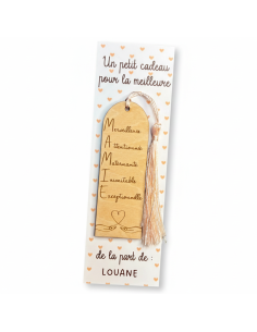 Marque-page Mamie en bois – Cadeau fête des grands-mères 📖
