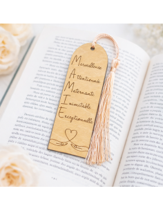 Marque-page Mamie en bois – Cadeau fête des grands-mères 📖 2