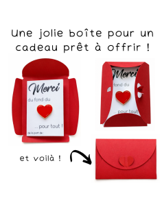 Pin's Cœur Merci – Cadeau Fin d'Année Scolaire 2