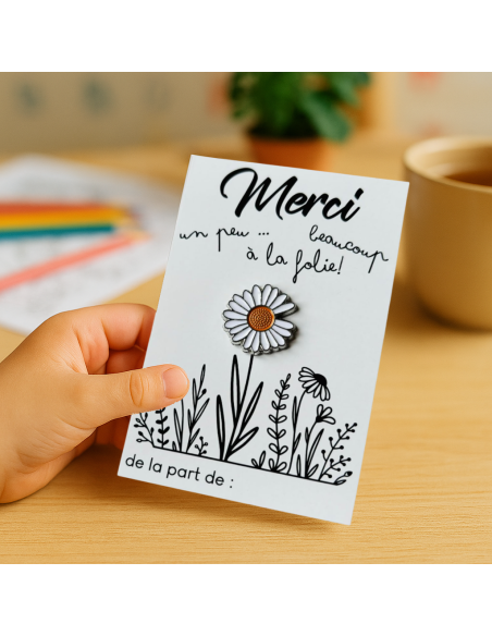 Pin's Marguerite Merci – Cadeau Fin d'Année Scolaire