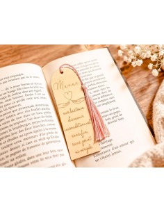 Marque-page Bois Gravé – Cadeau Fête des Mères Maman 2