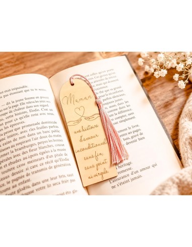 Marque-page Bois Gravé – Cadeau Fête des Mères Maman