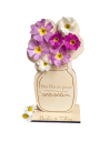 Support Bouquet Bois Gravé – Cadeau Fête des Mères Enfant