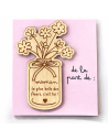 Aimant Bois Gravé Maman – Cadeau Fête des Mères Enfant