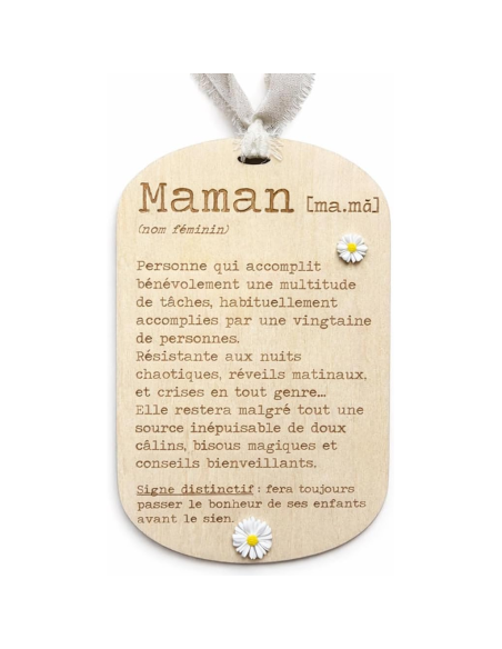 Médaillon Maman Gravé – Cadeau Fête des Mères