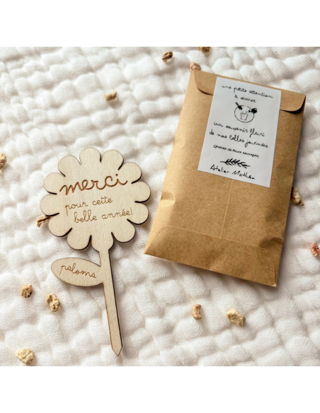 Kit Graines Fleur Bois – Cadeau Fin d'Année Maîtresse
