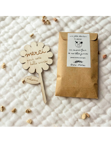 Kit Graines Fleur Bois – Cadeau Fin d'Année Maîtresse