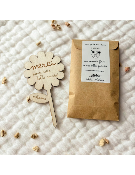 Kit Graines Fleur Bois – Cadeau Fin d'Année Maîtresse