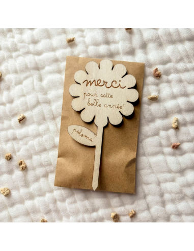 Kit Graines Fleur Bois – Cadeau Fin d'Année Maîtresse