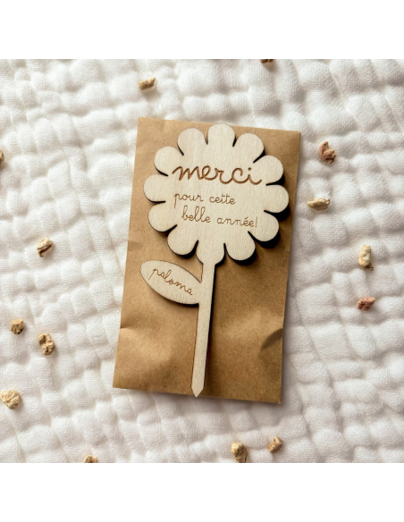 Kit Graines Fleur Bois – Cadeau Fin d'Année Maîtresse
