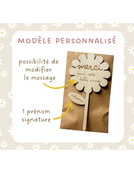 Kit Graines Fleur Bois – Cadeau Fin d'Année Maîtresse