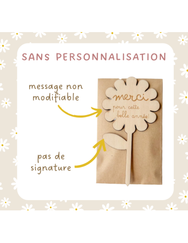 Kit Graines Fleur Bois – Cadeau Fin d'Année Maîtresse