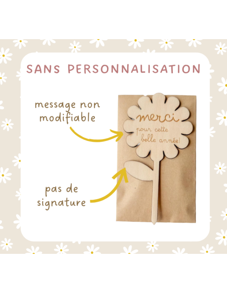 Kit Graines Fleur Bois – Cadeau Fin d'Année Maîtresse
