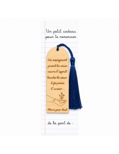 Marque-page Bois Gravé – Cadeau Fin d'Année Maître