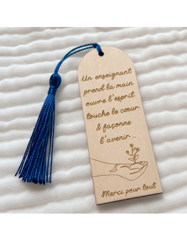 Marque-page Bois Gravé – Cadeau Fin d'Année Maître
