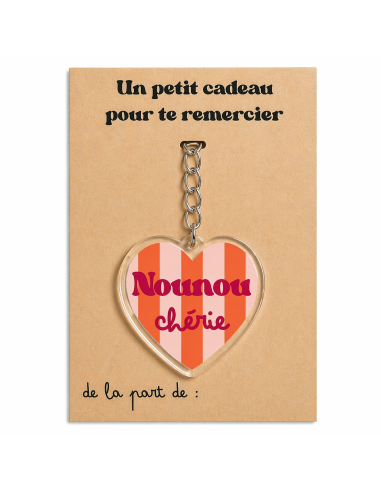 Porte-clé Nounou Chérie – Cadeau Fin d'Année