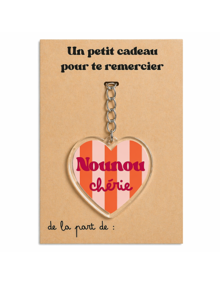 Porte-clé Nounou Chérie – Cadeau Fin d'Année