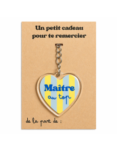 Porte-clé Maître au Top – Cadeau Fin d'Année