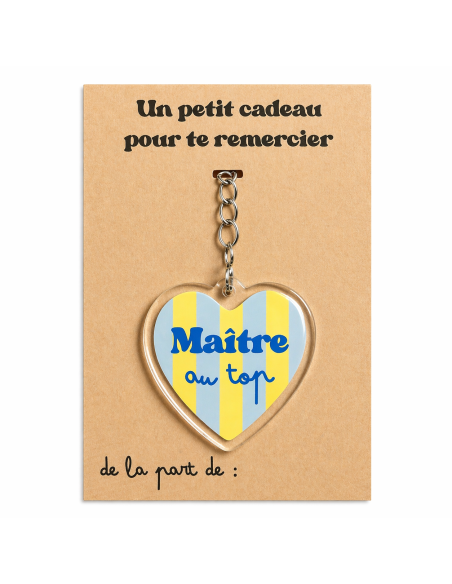 Porte-clé Maître au Top – Cadeau Fin d'Année