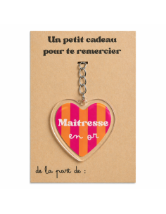 Porte-clé Maîtresse en Or – Cadeau Fin d'Année