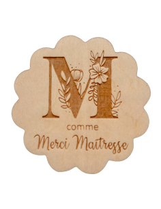 Aimant Merci Maîtresse – Cadeau Fin d'Année Gravé