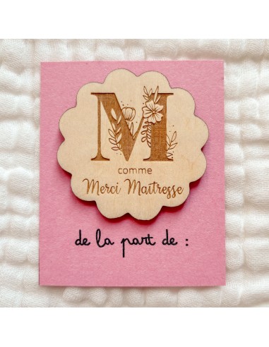Aimant Merci Maîtresse – Cadeau Fin d'Année Gravé
