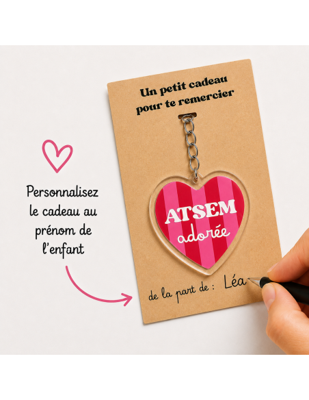 Porte-clé ATSEM Adorée – Cadeau Fin d'Année