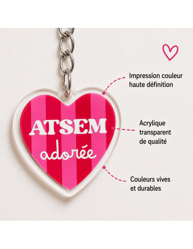 Porte-clé ATSEM Adorée – Cadeau Fin d'Année