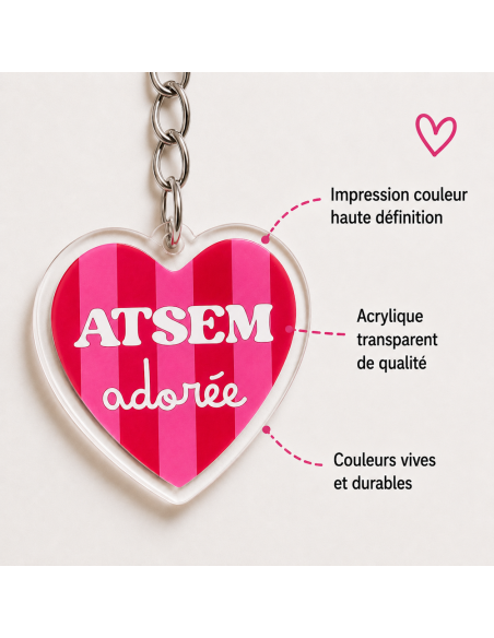 Porte-clé ATSEM Adorée – Cadeau Fin d'Année