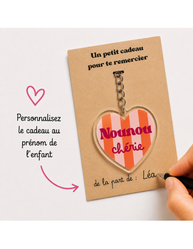 Porte-clé Nounou Chérie – Cadeau Fin d'Année