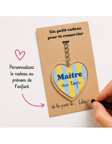 Porte-clé Maître au Top – Cadeau Fin d'Année