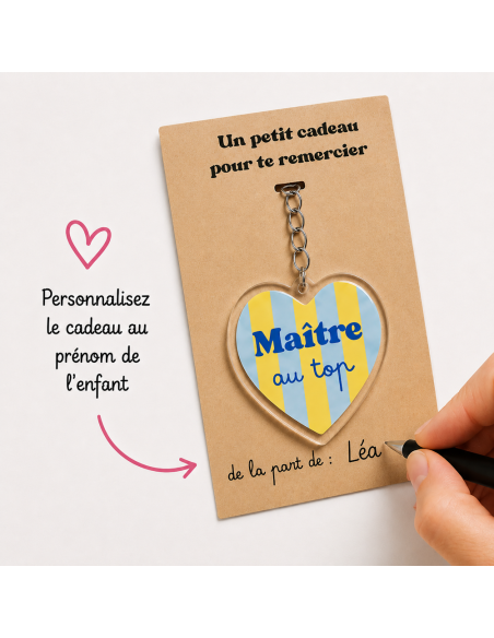Porte-clé Maître au Top – Cadeau Fin d'Année