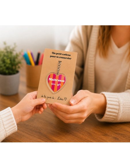 Porte-clé Maîtresse en Or – Cadeau Fin d'Année
