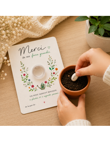 Carte Haricot Merci – Cadeau Fin d'Année Scolaire 🌱