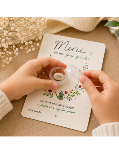 Carte Haricot Merci – Cadeau Fin d'Année Scolaire 🌱