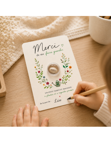 Carte Haricot Merci – Cadeau Fin d'Année Scolaire 🌱