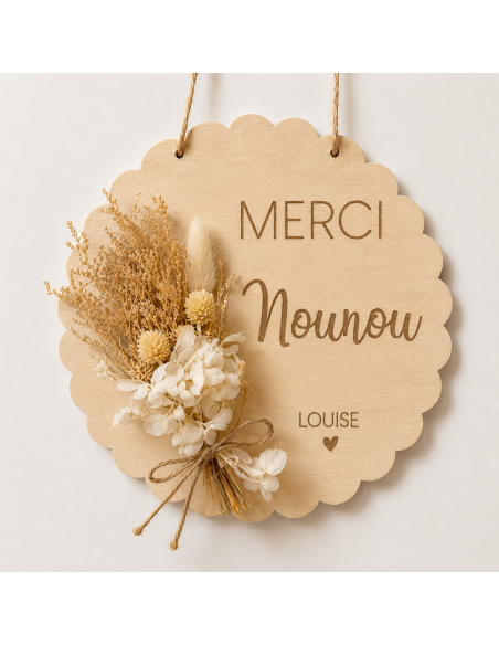 Affiche Fleurs Séchées Personnalisée – Fin d'Année Éducateurs