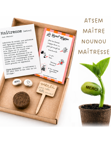 Kit Haricot Magique Personnalisé – Cadeau Fin d'Année Ecole 🌱