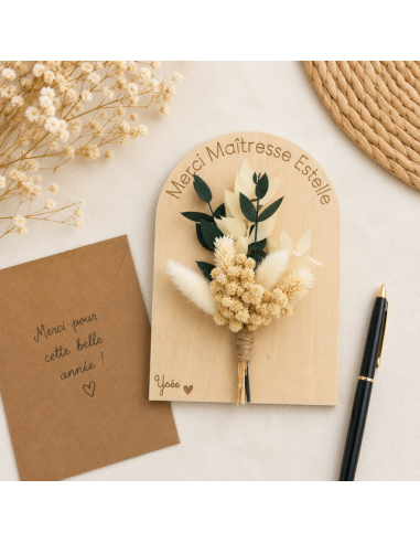 Arche Fleurs Séchées Personnalisée – Fin d'Année École