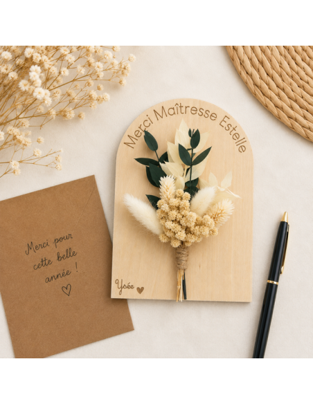Arche Fleurs Séchées Personnalisée – Fin d'Année École