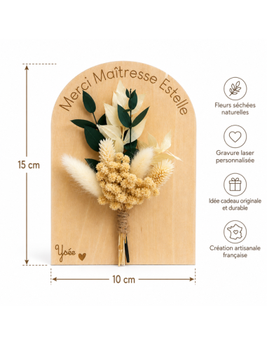 Arche Fleurs Séchées Personnalisée – Fin d'Année École