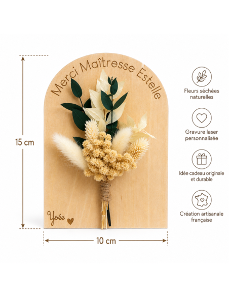 Arche Fleurs Séchées Personnalisée – Fin d'Année École