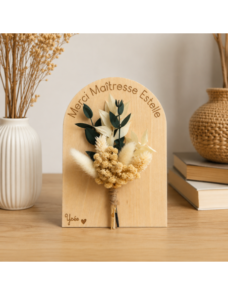 Arche Fleurs Séchées Personnalisée – Fin d'Année École