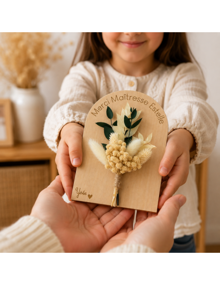 Arche Fleurs Séchées Personnalisée – Fin d'Année École