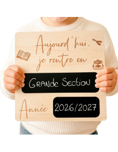 Pancarte Rentrée Scolaire Réutilisable – Photo 1er Jour École