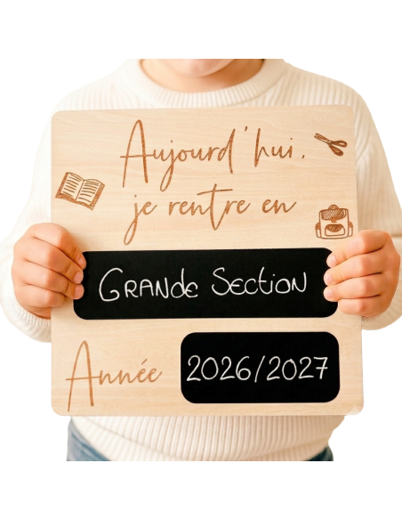 Pancarte Rentrée Scolaire Réutilisable – Photo 1er Jour École
