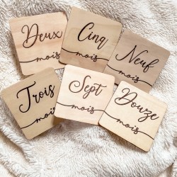 Cartes étapes en Bois - Carré